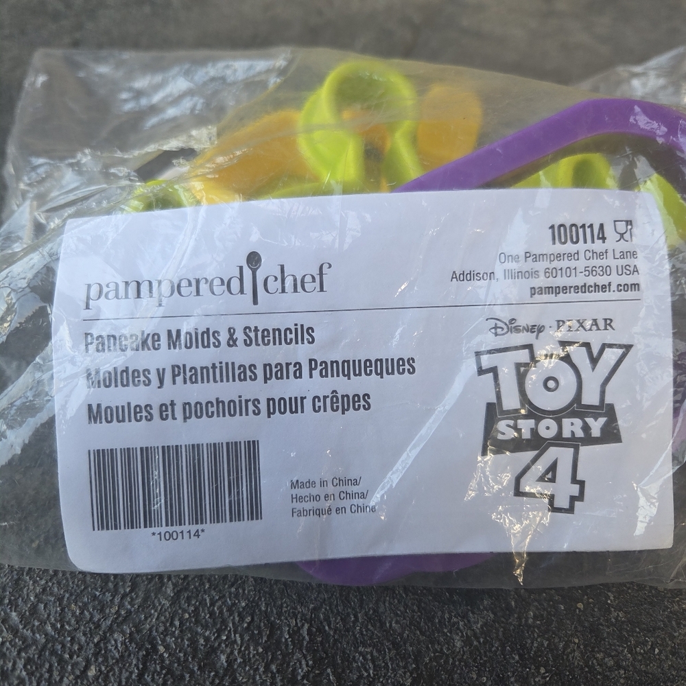 Pampered Chef Disney Toy Story 4 Pancake Molds & Stencils 100114 - Set Of 6